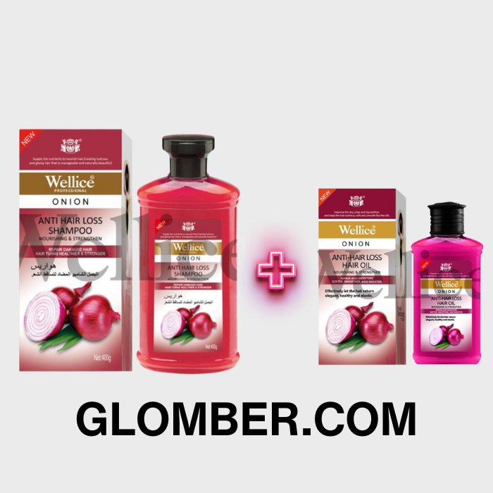 Original Imported Wellice Onion Anti Hair Loss Shampoo & Oil (Combo)